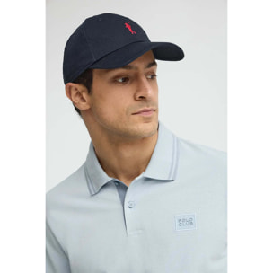 Gorra azul marino de seis paneles con logo Rigby Go