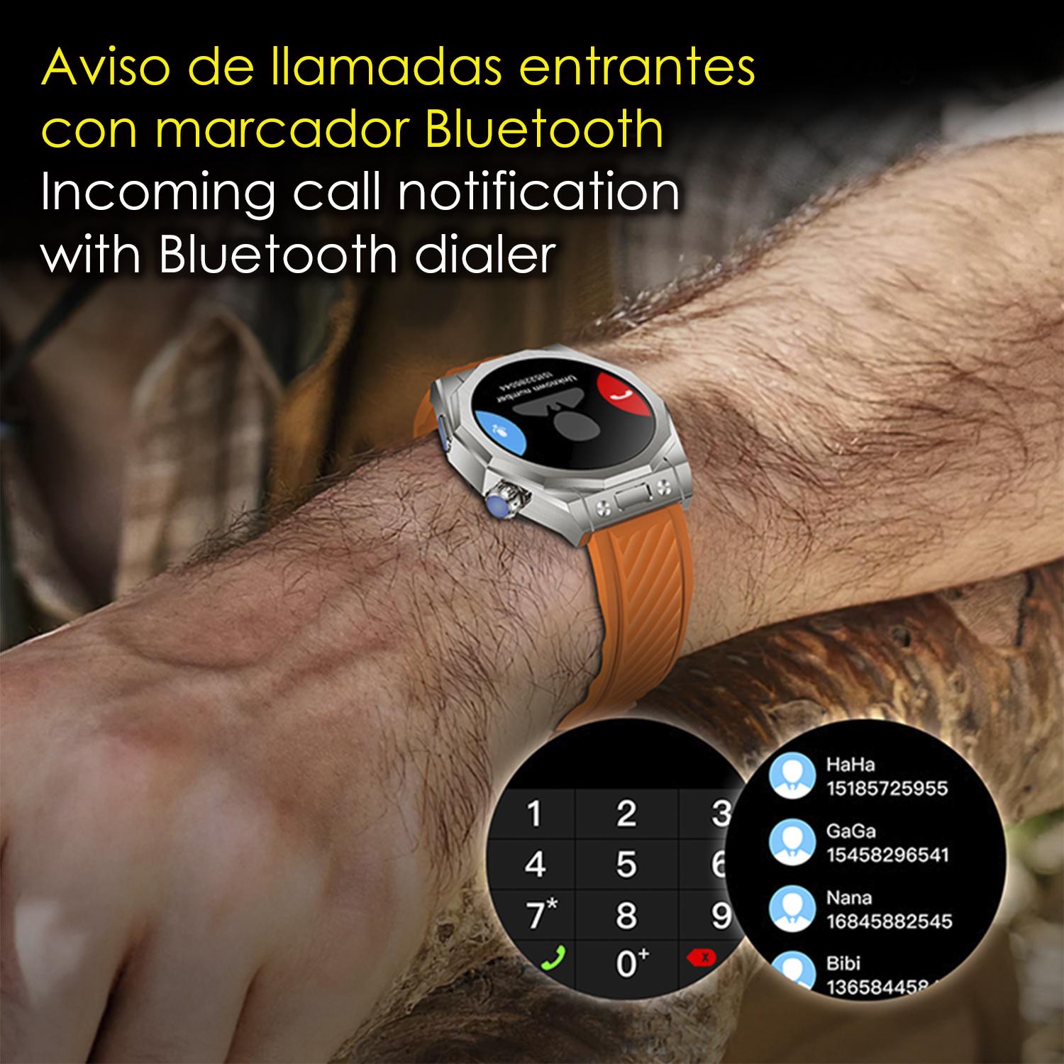 Smartwatch Z83 Max con triplo bracciale. Schermo AMOLED, schermo diviso, chiamate BT. Temperatura, tensione, ecc. Modalità sportive.