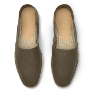 Alpargata plana Polo estilo camping en napa y serraje