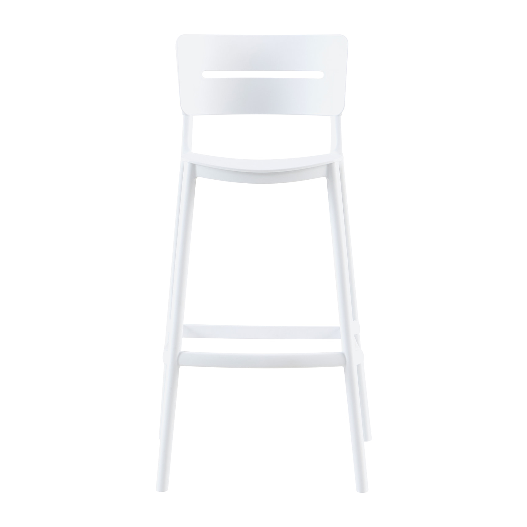 Set da, 2 Sgabello Bella Bianco In Polipropilene per soggiorno, cucina e arredo bar