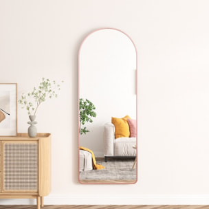 Specchio ad arco 50x160 cm da terra o parete con telaio oro rosa - Roanne