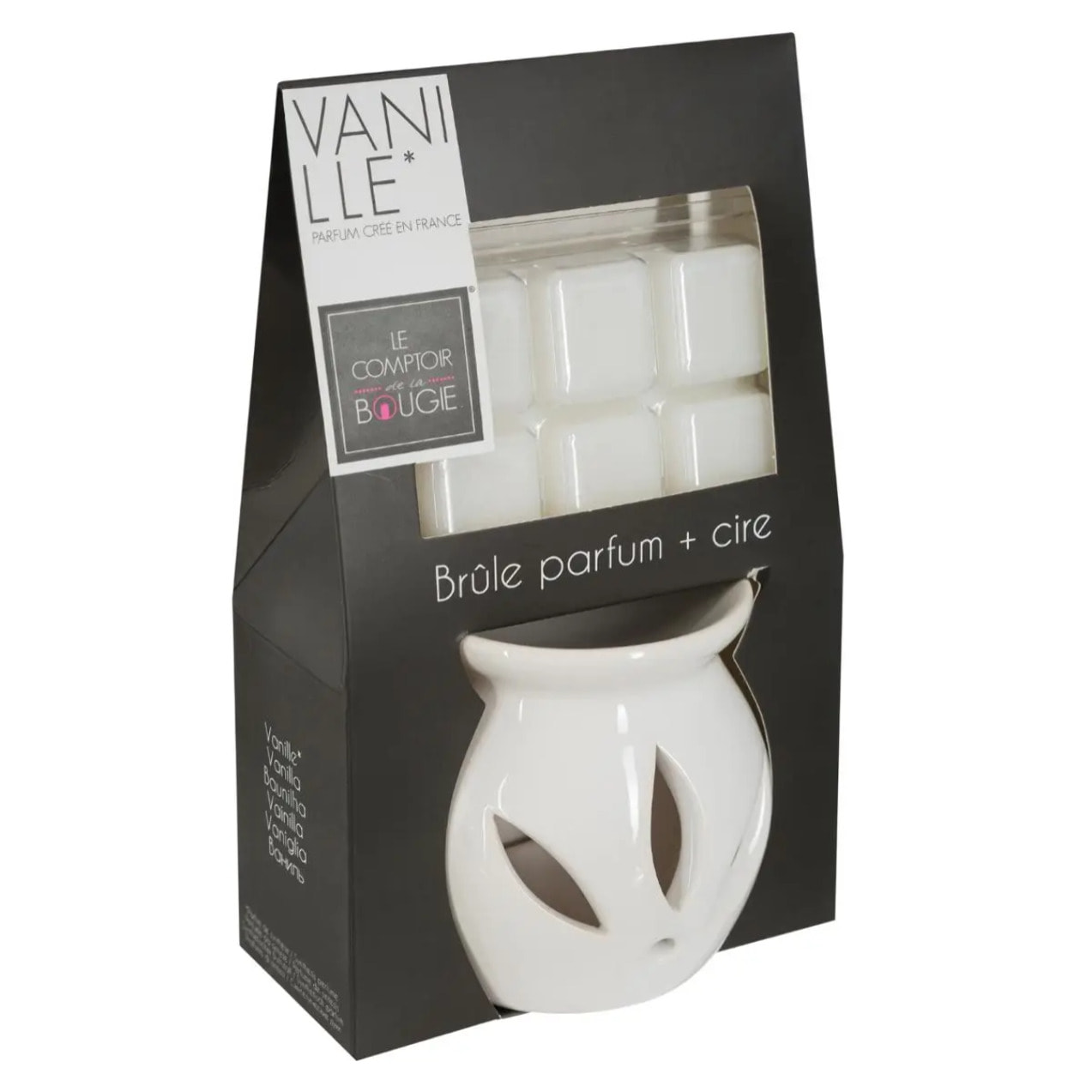 Brûle-parfum et cire vanille 30g
