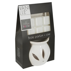 Brûle-parfum et cire vanille 30g