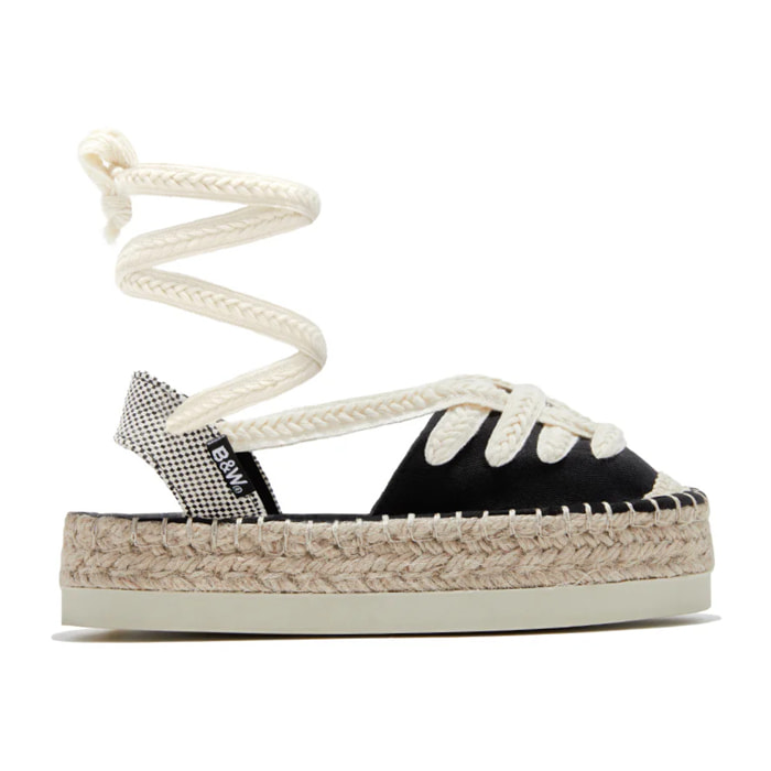 B&W Break&Walk - Sandali estivi in juta con zeppa per donna e bambina