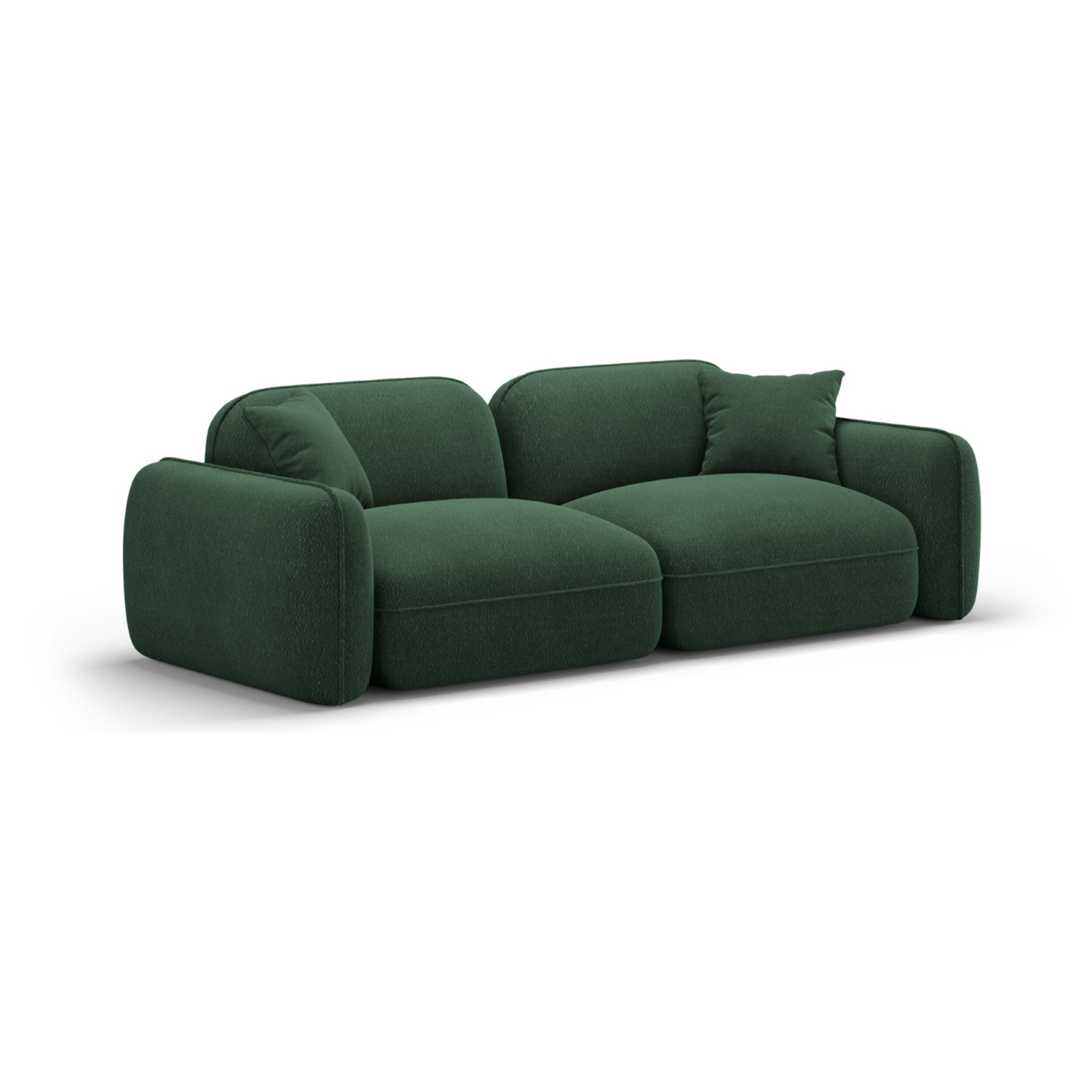 Canapé modulable "Lucien" 3 places en velours vert