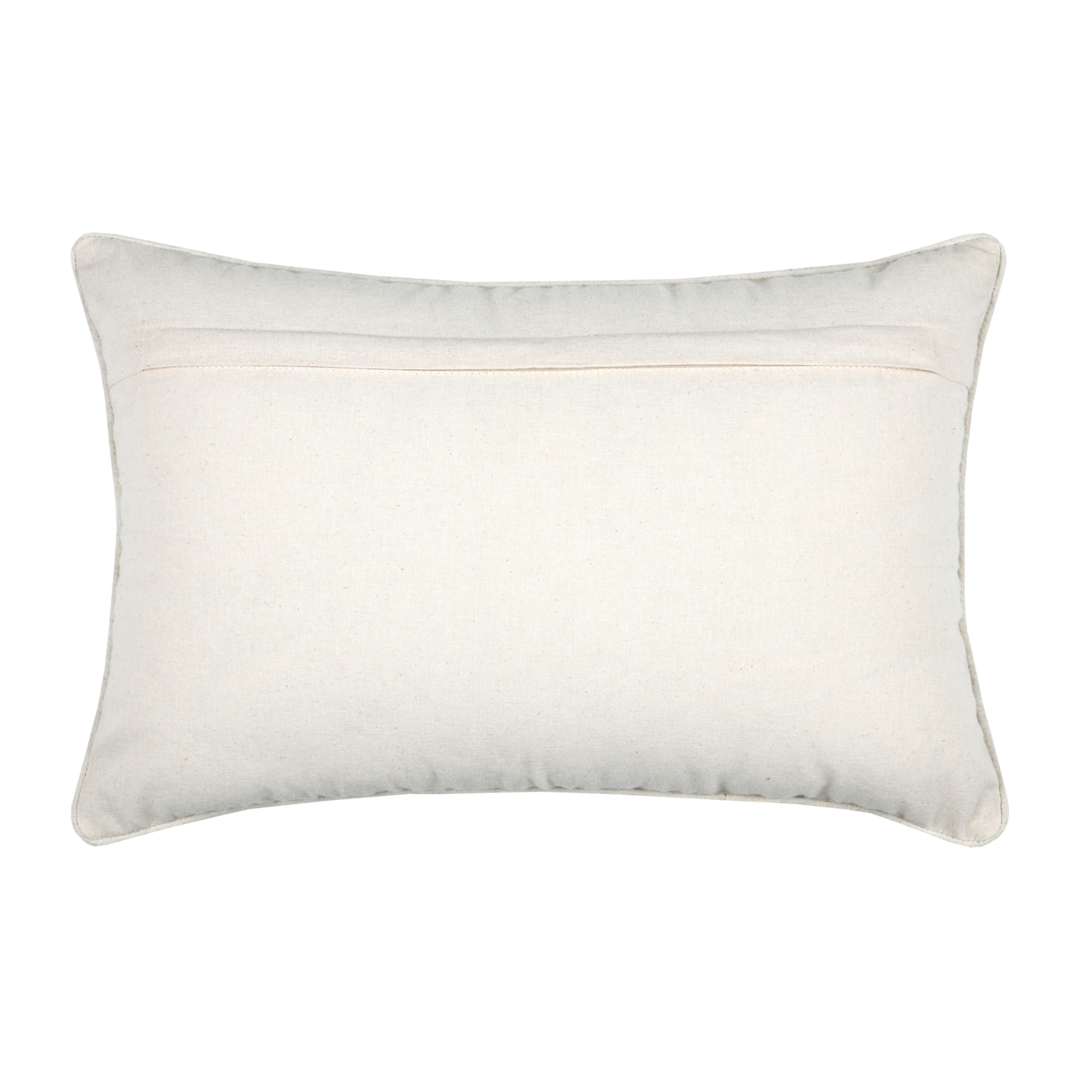 Coussin rectangulaire en coton à feuillage brodé - Kaki