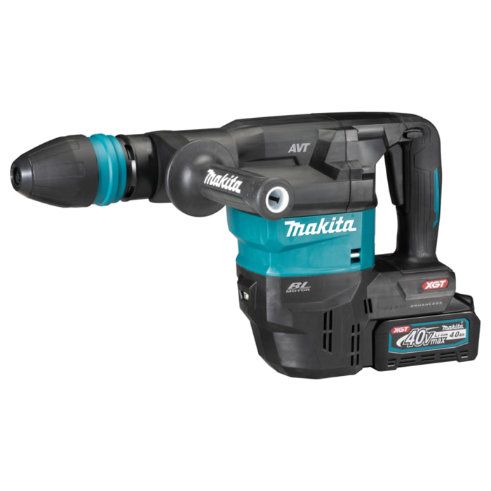 Taladro percutor SDS+ 40V Max XGT - MAKITA - con 2 baterías 40V 4.0Ah - cargador - Bluetooth - MakPac - DC40RA - HR005GM202