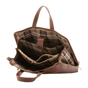 Borsa a mano  unisex In Vera pelle Made in Italy 40x30x5 cm