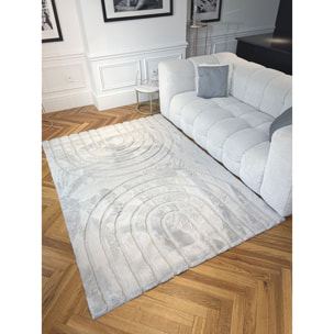 ALASKA - Tapis doux à motif arc gris