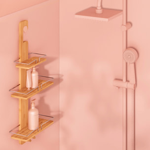 Serviteur de douche 3 niveaux Métal bambou