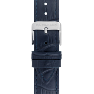 Orologio U.S. Polo Assn. in pelle blu