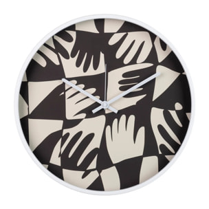 Reloj Pared Metal Blanco 40x4,5x40 Cm