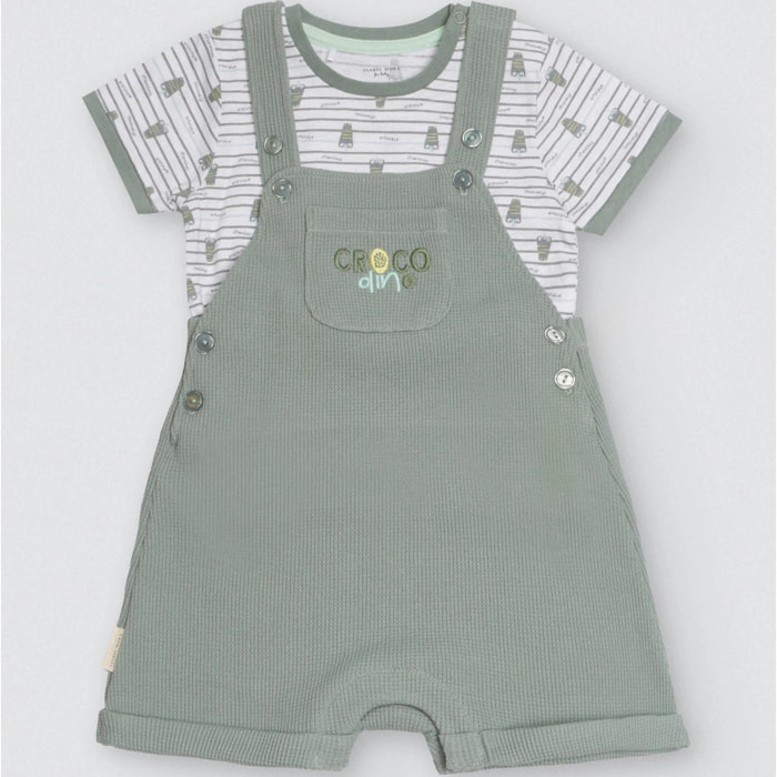 Set maglietta e pantaloncini a maniche corte per neonati Crocodino