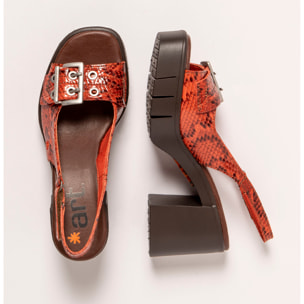 Sandalias con tacón 1994 SNAKE TEJA/ EIVISSA color Teja