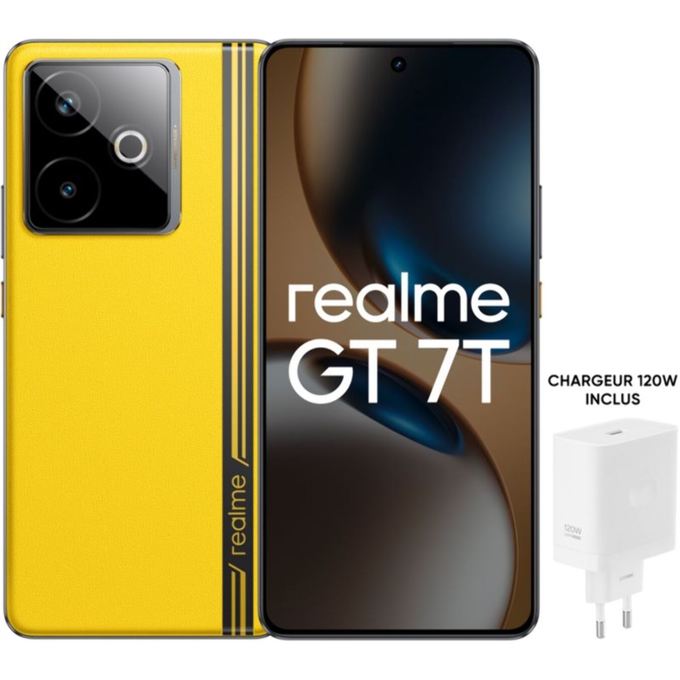 Smartphone REALME Pack GT7T Jaune 512Go + Chargeur 120W