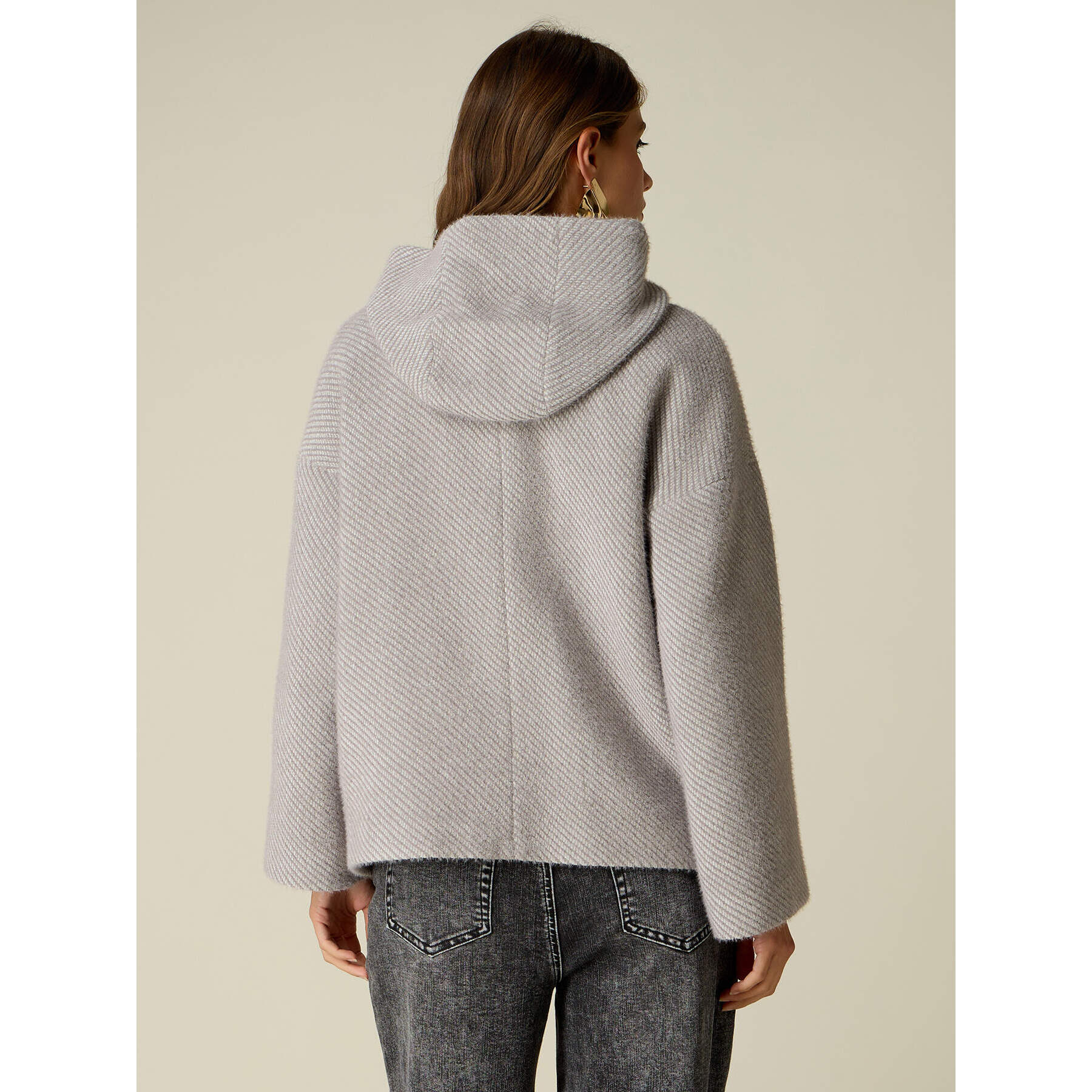 Oltre - Cappotto corto con cappuccio - Grigio