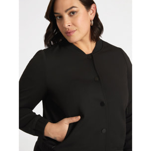 Fiorella Rubino - Bomber in tessuto scuba - Nero