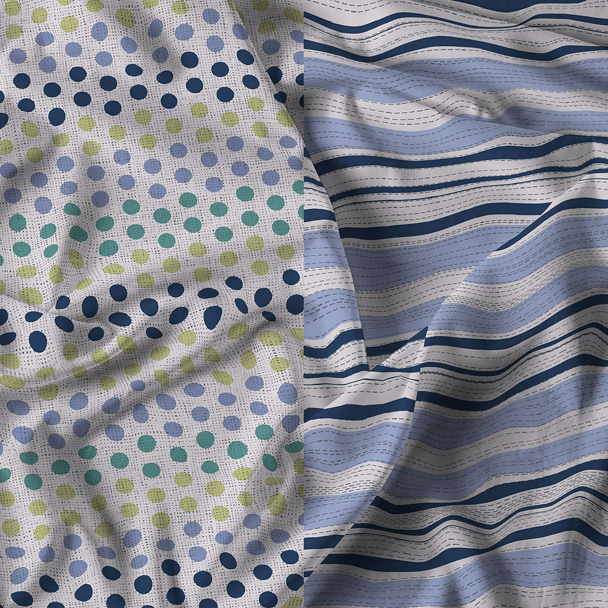 PARURE COPRIPIUMINO ATHENA, 100% Cotone, Made in Italy - MALINDI BLU
