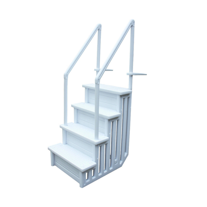 Escalier simple pour piscine en plastique