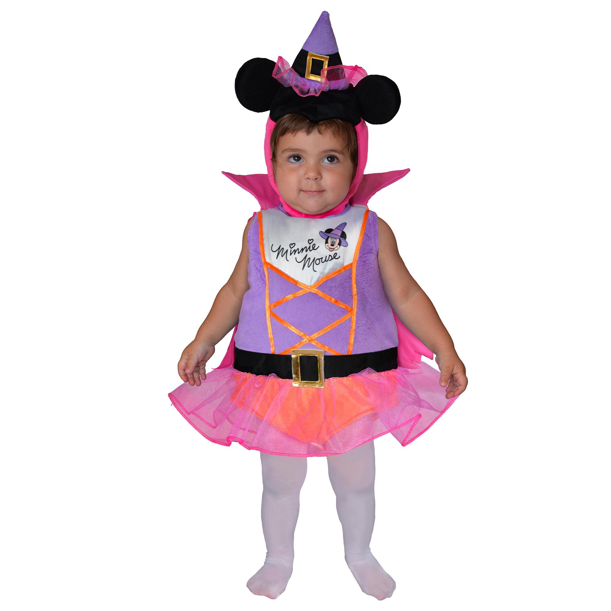 Costume Disney Baby Halloween Tutina Minnie Streghetta Con Accessori