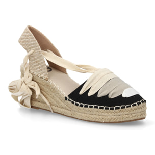 Alpargata valenciana cuña lazada para mujer