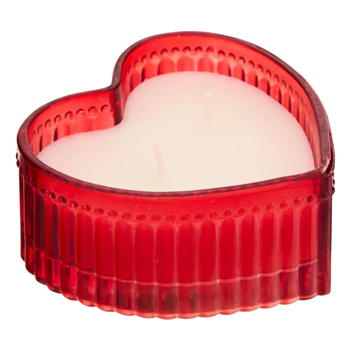 Bougie parfumée 95g Love forme coeur parfum floral