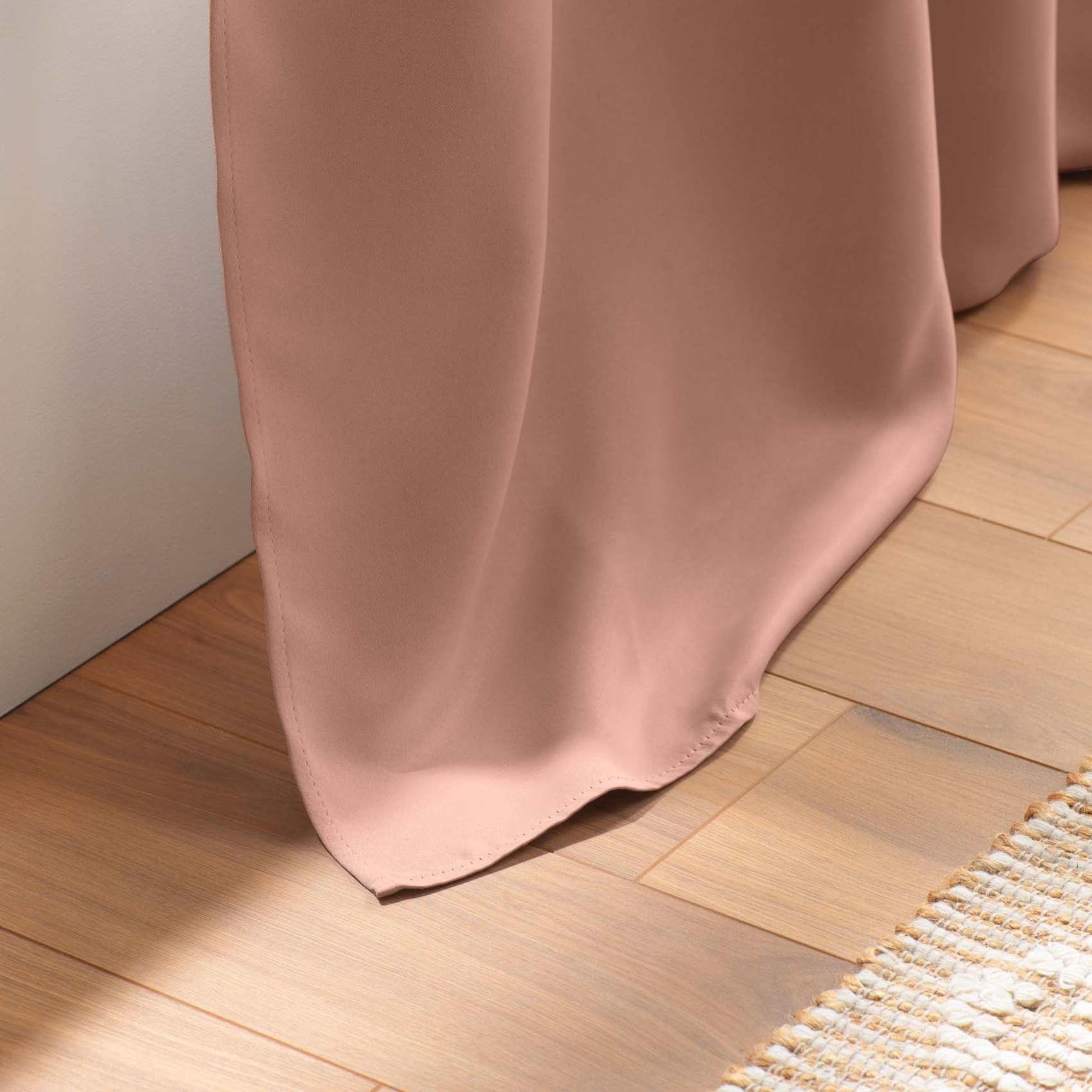 Rideau court obscurcissant 90 % adapté radiateur - Rose Blush