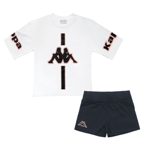 Completo Corto Bimba Ragazza KAPPA Cotone Manica Corta