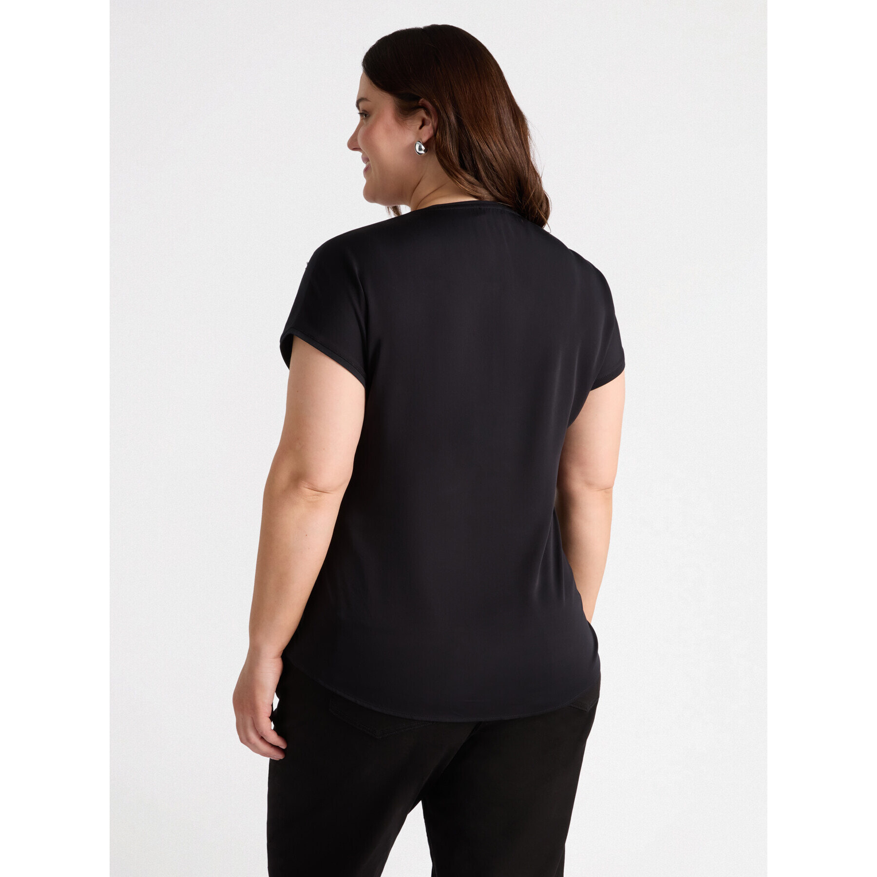 Fiorella Rubino - Camiseta con bordado floral - Negro