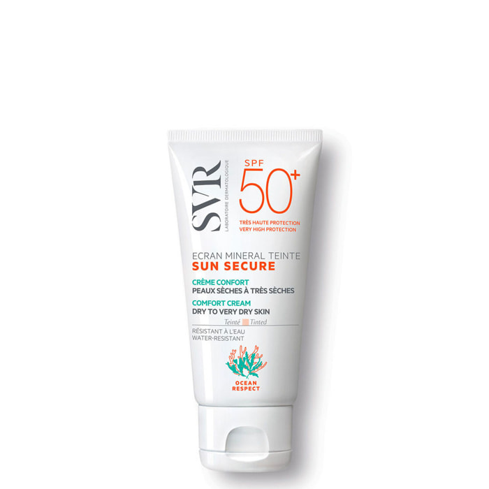 Sun Secure SPF50+ - Ecran Minéral Teinté - Peaux Sèches à Très Sèches