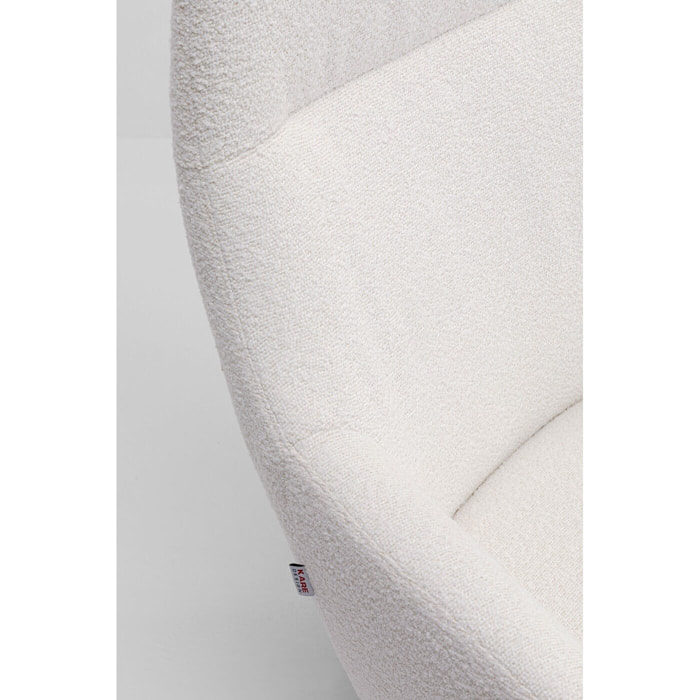 Fauteuil pivotant Mimi crème Kare Design