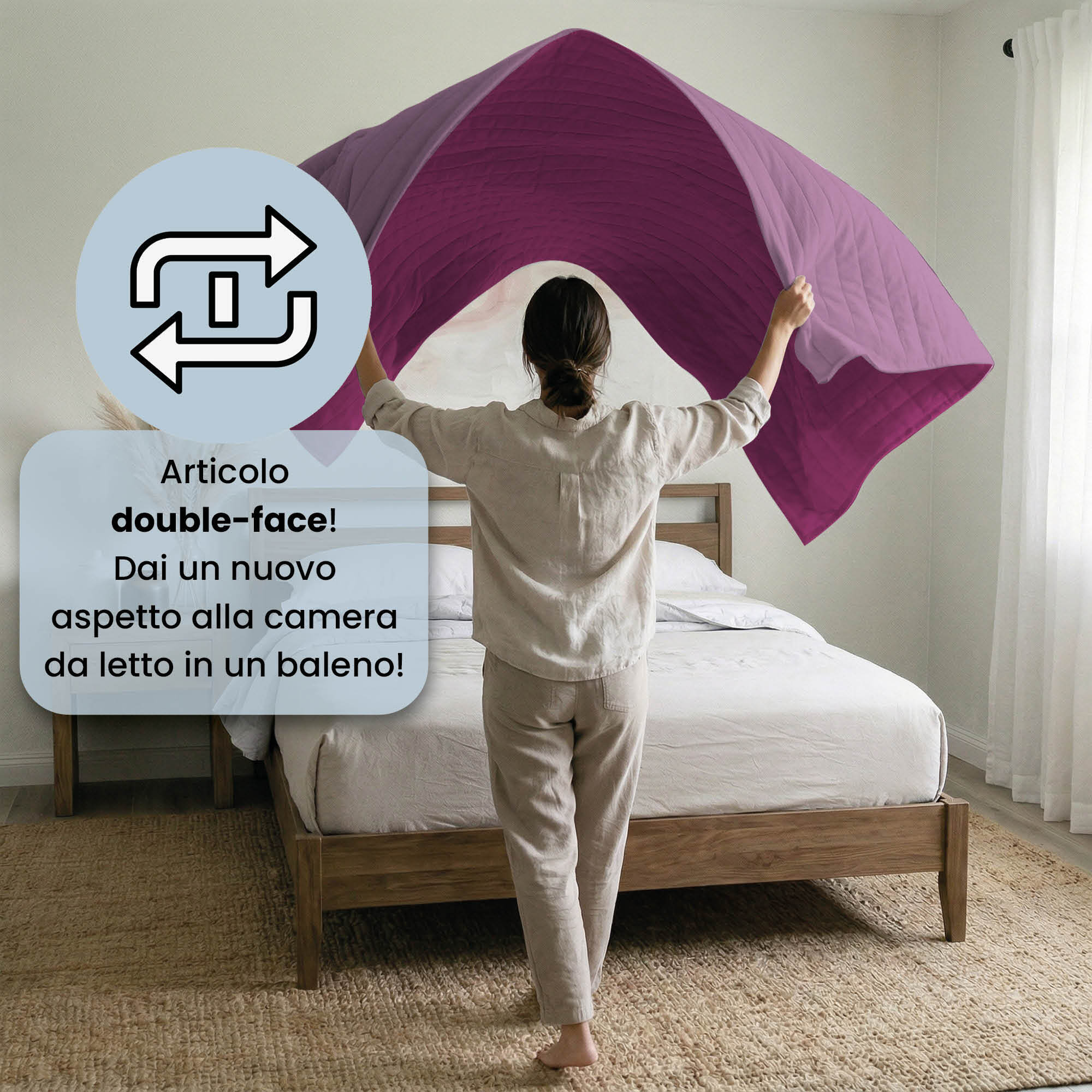 TRAPUNTINO ESTIVO ELEGANT PIAZZA E MEZZA, BICOLORE