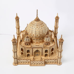 Maqueta de Madera 3D, diseño Taj Mahal. 388 piezas.