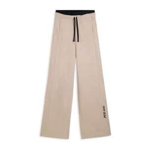 Pantaloni wide leg in felpa con stampa Flow