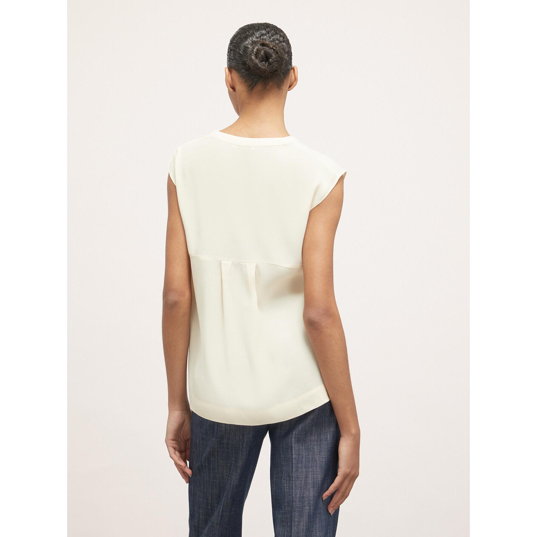 Motivi - Blusa vaporosa sin mangas - Blanco