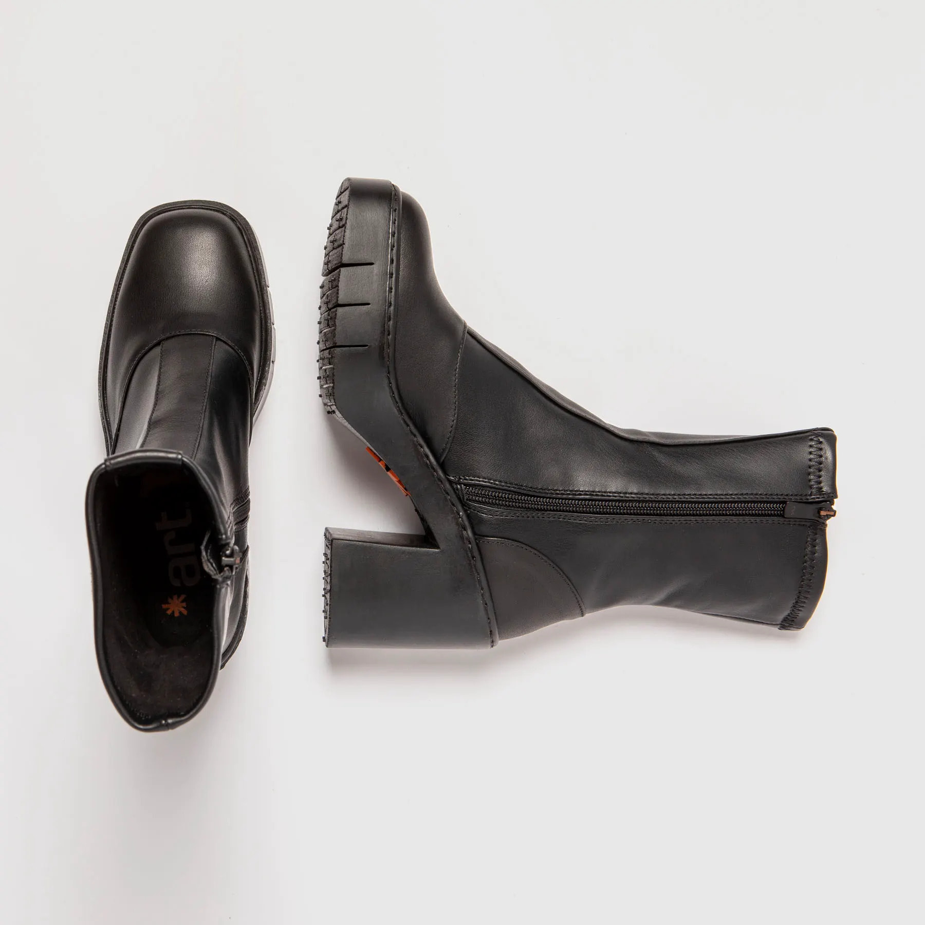 Botines con tacón 1973 NAPPA BLACK/BERNA color Black