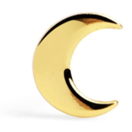 Orecchino singolo Mini Moon Argento Placcato Oro