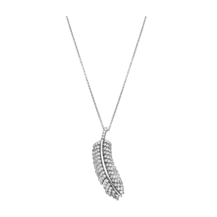 Collar con Circonita Brillante acabado plata