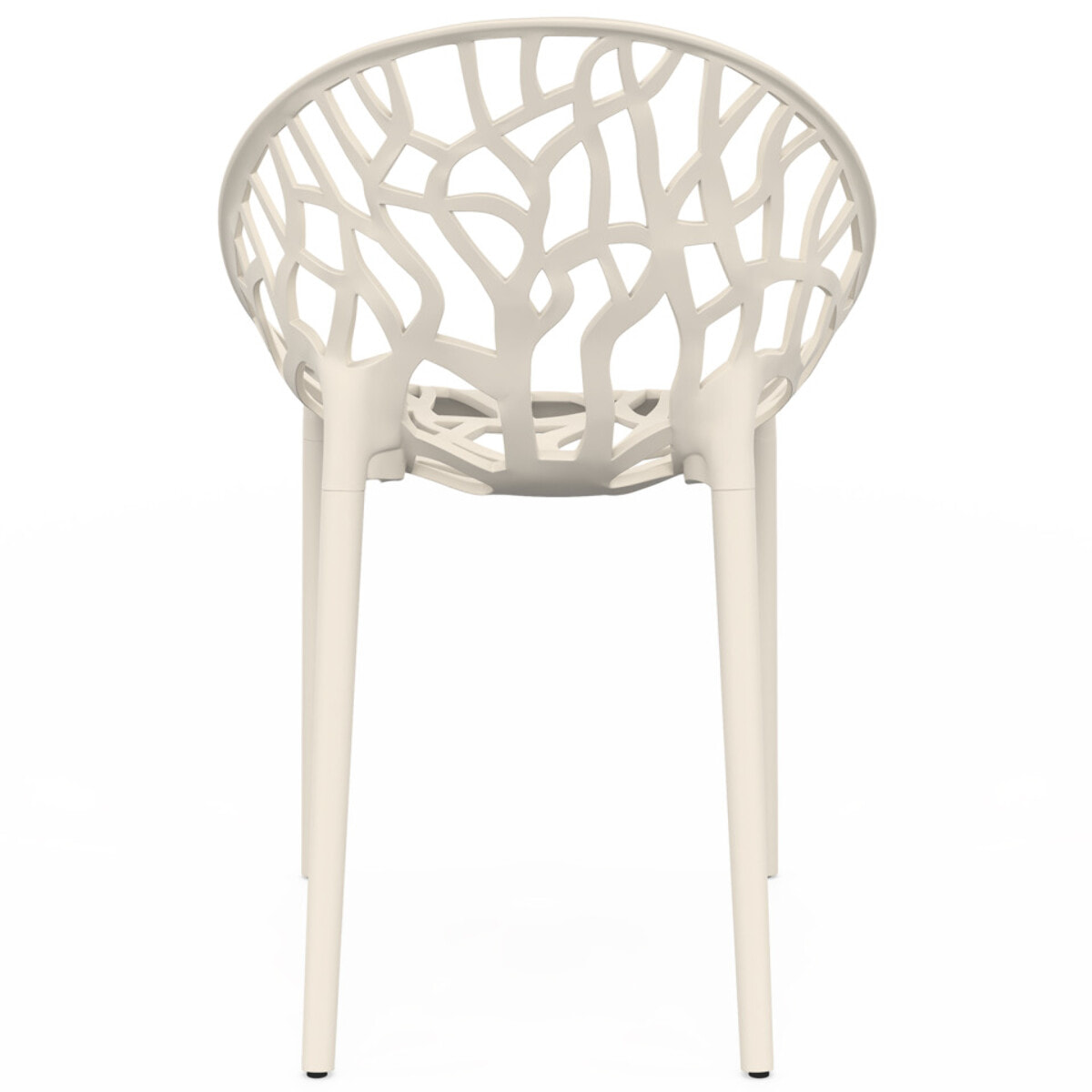 Chaises de jardin empilables Mira beiges - lot de 4