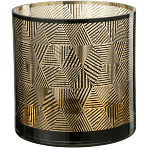 J-Line photophore Triangles Rayé - verre - brun - large