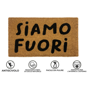 Zerbino Ingresso Casa Antiscivolo In Cocco Scritte Divertenti Siamo Fuori