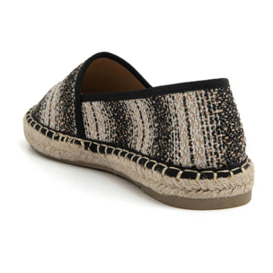 Espadrillas natural in paglia - NERO