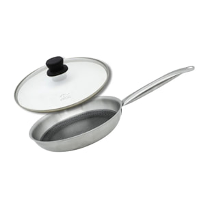 Poêle de 24 cm avec couvercle Elo Relief Solution sans PFAS