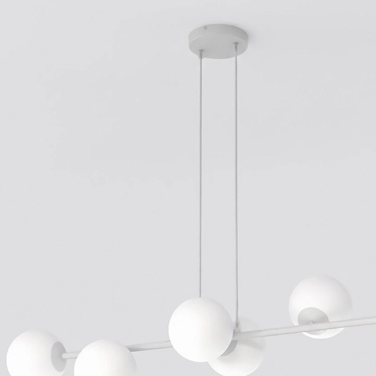 Lampada a sospensione Magnus in acciaio grigio e vetro