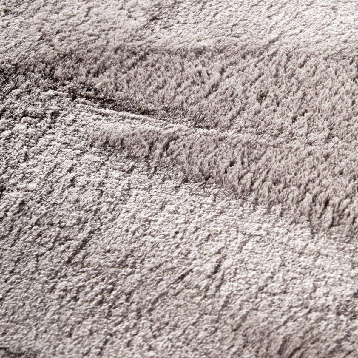 Tapis salon faux uni poils ras, tissé polyester confortable, anano