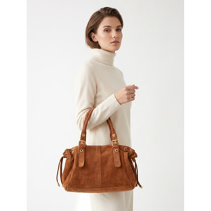 Borsa a mano da donna Made in Italy - Modello Lumena Lux - 100% pelle - 20.0 x 21.0 x 33.0 cm