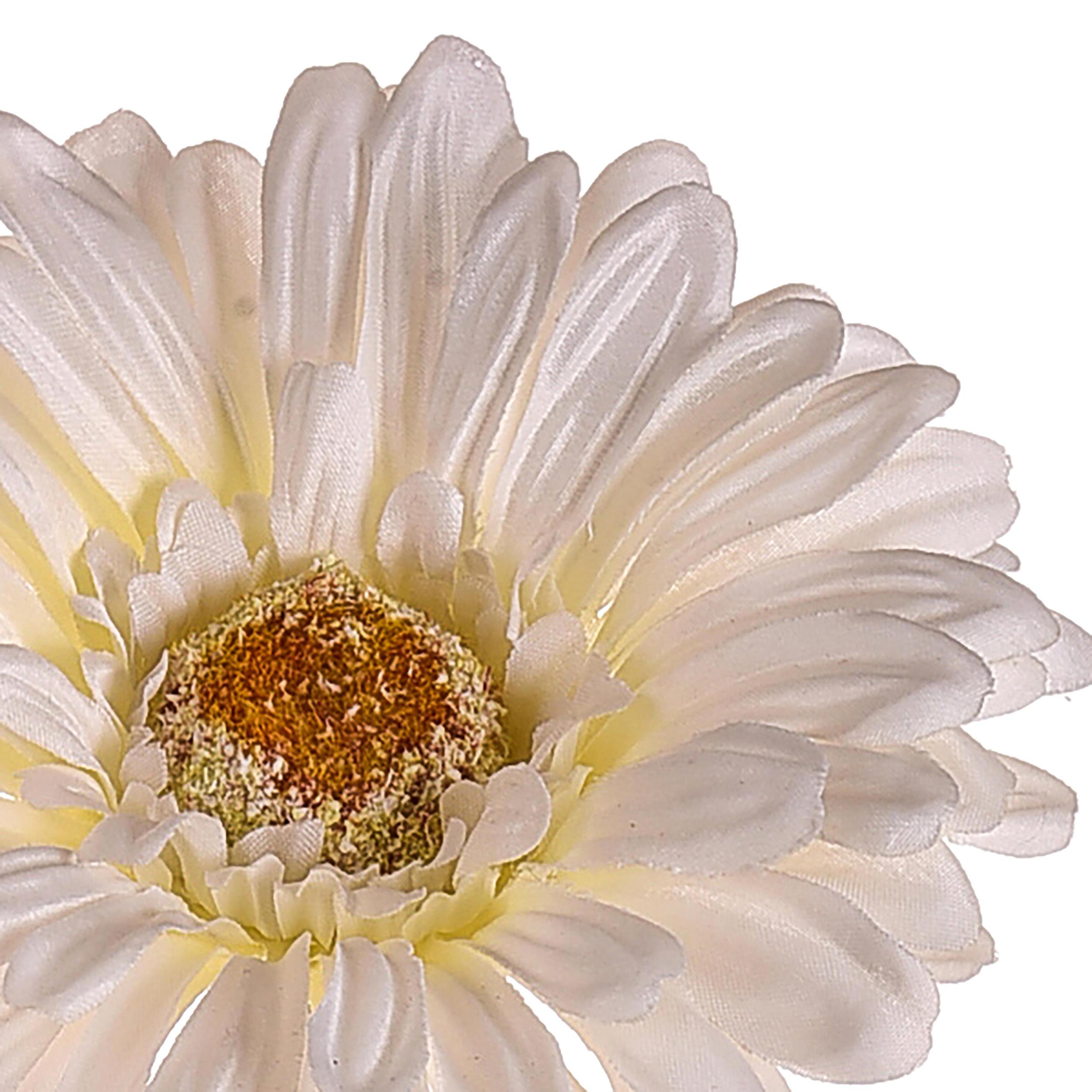 Fiore Di Gerbera. Altezza 53 Cm - Pezzi 24 - 10X53X10cm - Colore: Bianco - Bianchi Dino - Fiori Artificiali