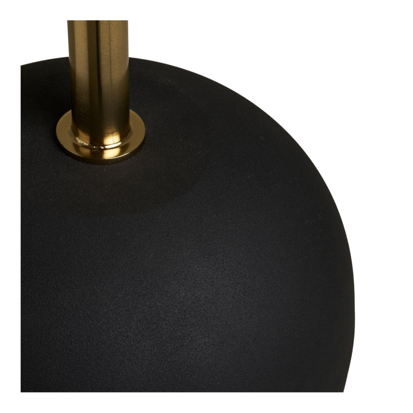Tavolino d'appoggio Sirone in legno di mango e acciaio finitura ottone nero ø30×56 cm