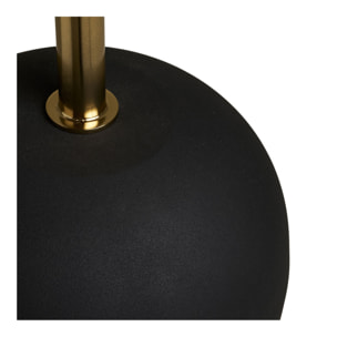 Tavolino d'appoggio Sirone in legno di mango e acciaio finitura ottone nero ø30×56 cm