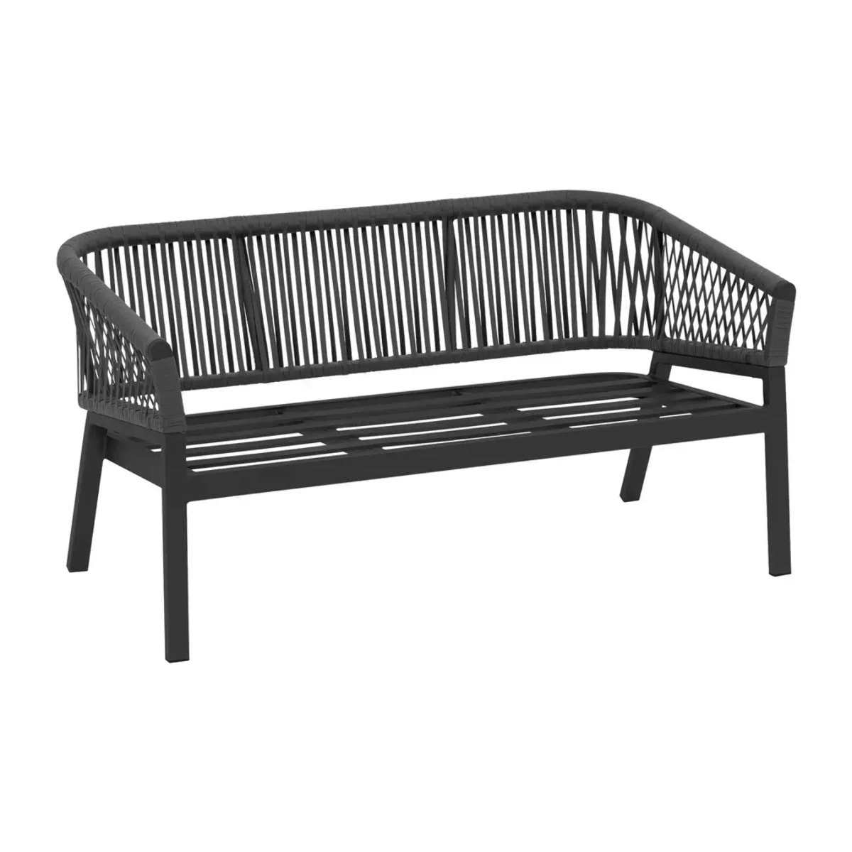 Canapé de jardin "Oriengo" 2 places anthracite & graphite